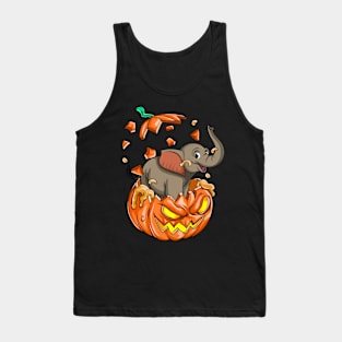 Elephan In The Pumpkin tshirt halloween costume funny gift t-shirt Tank Top